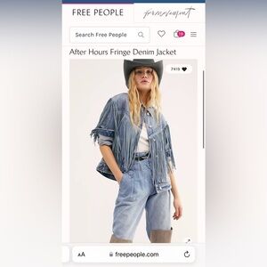 We the free, free people, fringe denim jacket
